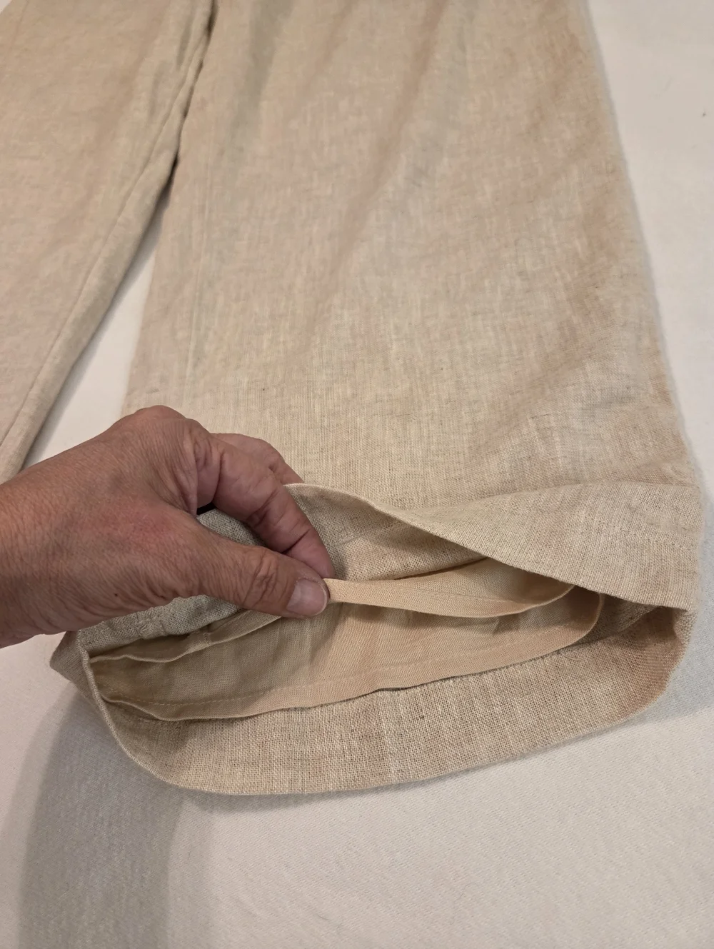 Abercrombie & Fitch Light Beige Wide Leg Pants